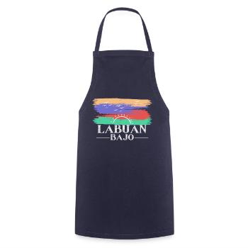 Labuan Bajo, Indonesia - Cooking Apron - navy - Front - AI Model Male 185 dark (185cm)