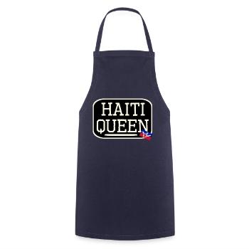 Logo d’Haïti avec un drôle de drapeau - Tablier de cuisine - marine - Devant - AI Model Male 185 dark (185cm)