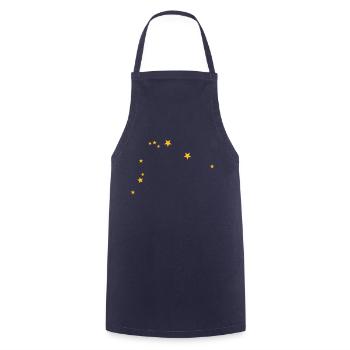 Aquarius star sign - Cooking Apron - navy - Front - AI Model Male 185 dark (185cm)