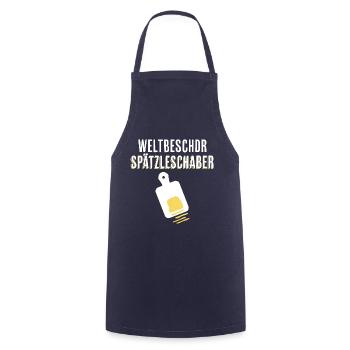 Spätzleschaber schwäbisches Geschenk kochen essen - Kochschürze - Navy - Vorne - AI Model Male 185 dark (185cm)
