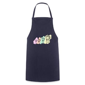 Espresso x 4 - Cooking Apron - navy - Front - AI Model Male 185 dark (185cm)