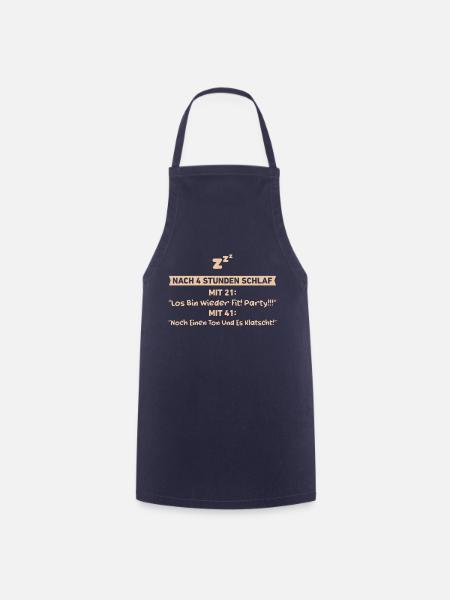 Schlaf müde Morgenmuffel Langschläfer - Kochschürze - Navy