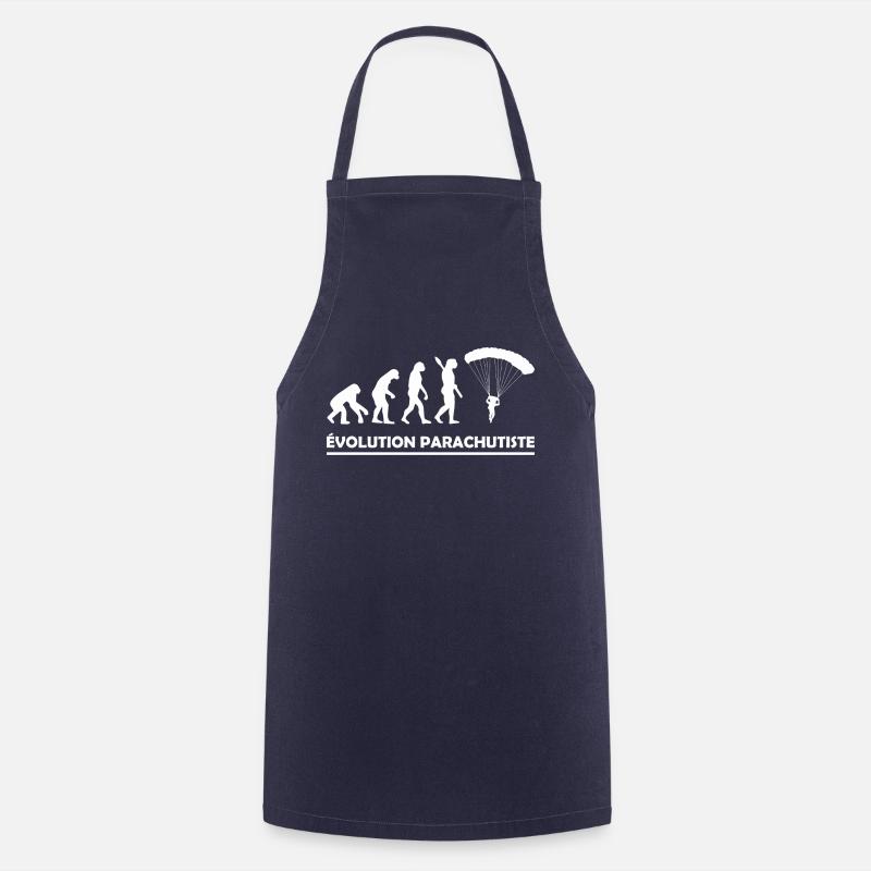 evolution parachutiste / cadeau parachutiste - Tablier de cuisine - marine