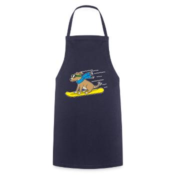 Snowboard Hund - Kochschürze - Navy - Vorne - AI Model Male 185 dark (185cm)
