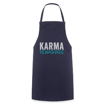 KarmaDemagoge - Kochschürze - Navy - Vorne - AI Model Male 185 dark (185cm)