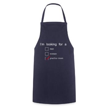 Dancing Dance Music - Kochschürze - Navy - Vorne - AI Model Male 185 dark (185cm)