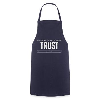 Trust God Christian Gifts Trust Jesus - Cooking Apron - navy - Front - AI Model Male 185 dark (185cm)
