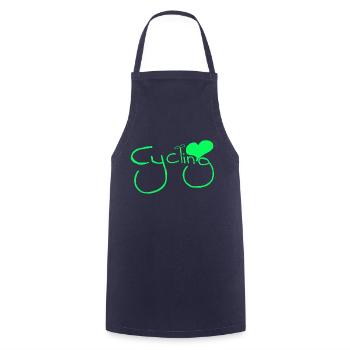 cyclist cycling bmx bike sport mountain biking hobby - Cooking Apron - navy - Front - AI Model Male 185 dark (185cm)