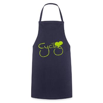 cyclist cycling bmx bike sport mountain biking hobby - Cooking Apron - navy - Front - AI Model Male 185 dark (185cm)