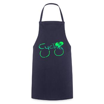 cyclist cycling bmx bike sport mountain biking hobby - Cooking Apron - navy - Front - AI Model Male 185 dark (185cm)
