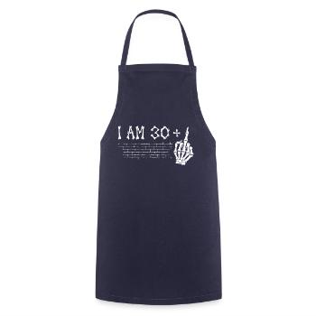 I Am 30 Plus Middle Finger - 31st Birthday - Cooking Apron - navy - Front - AI Model Male 185 dark (185cm)