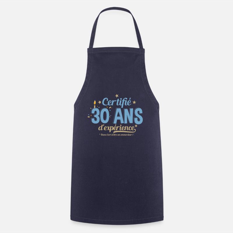 30 ans - Tablier de cuisine - marine