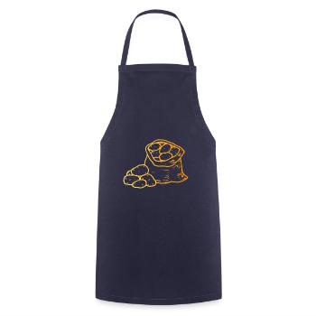 kartoffel sack - Kochschürze - Navy - Vorne - AI Model Male 185 dark (185cm)