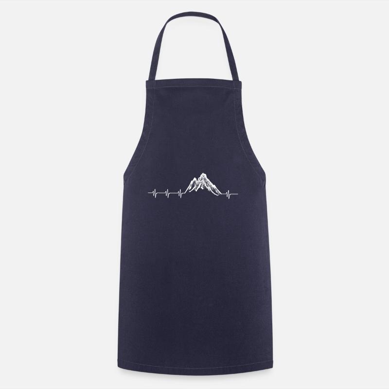 Schneebedeckte Berge - Kochschürze - Navy