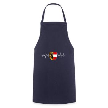 SALZBURG HERZSCHLAG EKG WAPPEN SALZBURGER GESCHENK - Kochschürze - Navy - Vorne - AI Model Male 185 dark (185cm)