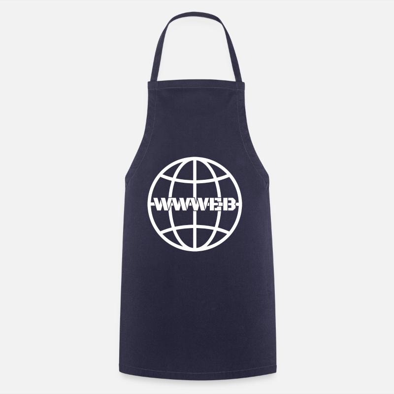 WWWeb (weiß) - Kochschürze - Navy