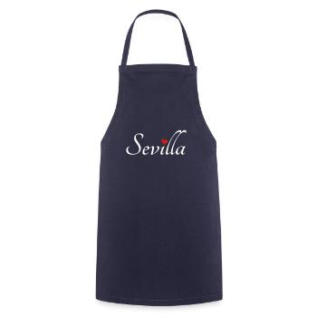Séville Espagne Spain Espana Idée de cadeau - Tablier de cuisine - marine - Devant - AI Model Male 185 dark (185cm)