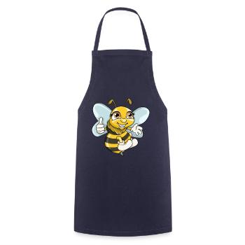 Süße Biene Wespe Illustration Cartoon Comic - Kochschürze - Navy - Vorne - AI Model Male 185 dark (185cm)