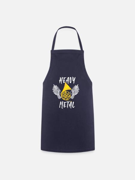 corne heavy metal - Tablier de cuisine - marine