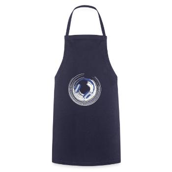 Kopfhörer Musik - Kochschürze - Navy - Vorne - AI Model Male 185 dark (185cm)
