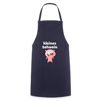 KLEINES SCHWEIN - Kochschürze - Navy - Vorne - AI Model Male 185 dark (185cm)