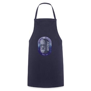 Sigmund Freud,Vintage,Psychology,Doctor Medicine FUn - Cooking Apron - navy - Front - AI Model Male 185 dark (185cm)