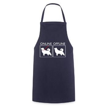 Chiens Spitz islandais Chien islandais - Tablier de cuisine - marine - Devant - AI Model Male 185 dark (185cm)