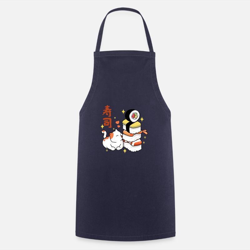 Amateur de sushis - Tablier de cuisine - marine