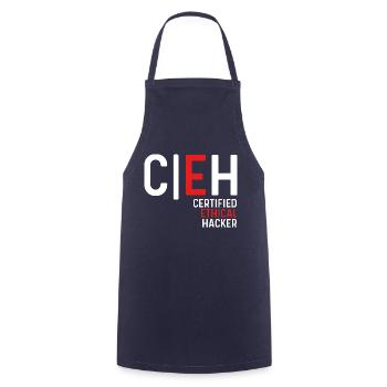 Certified Ethical Hacker Cyber Security Hacking - Kochschürze - Navy - Vorne - AI Model Male 185 dark (185cm)