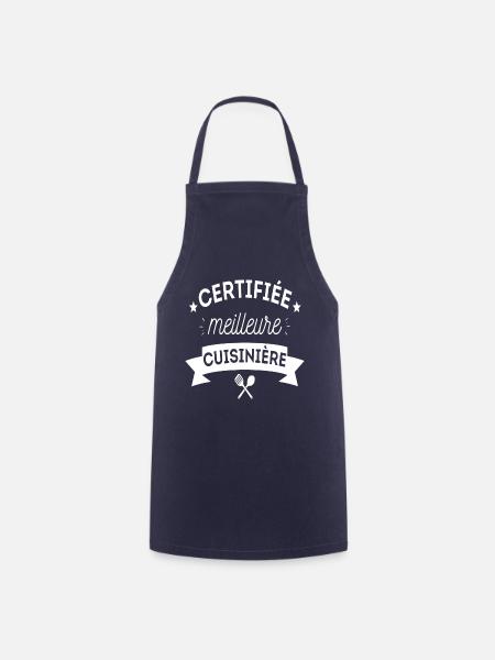 T shirt cuisine humour femme cuisinière cadeau - Tablier de cuisine - marine