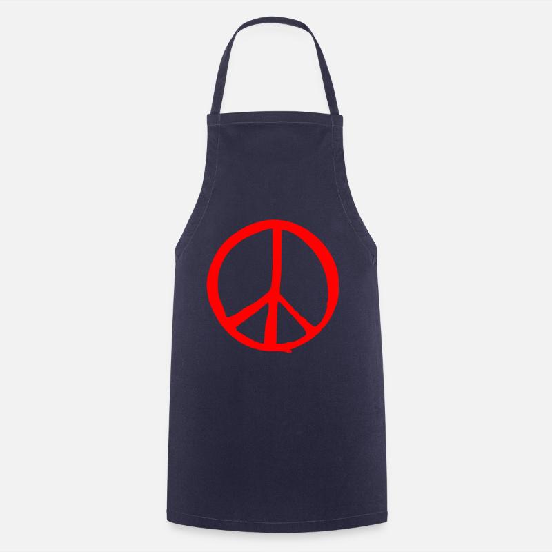 peace sign - Cooking Apron - navy