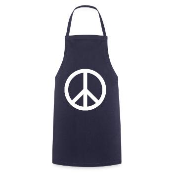 peace sign - Cooking Apron - navy - Front - AI Model Male 185 dark (185cm)