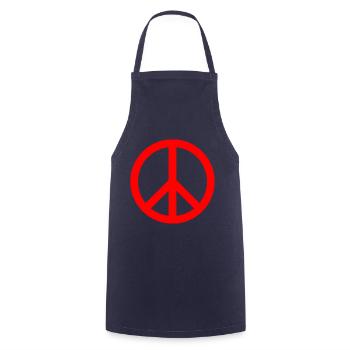 peace sign - Cooking Apron - navy - Front - AI Model Male 185 dark (185cm)