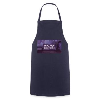 Pixel Art Time – 22:26 - Cooking Apron - navy - Front - AI Model Male 185 dark (185cm)