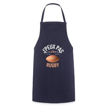 teeshirt J peux pas j ai rugby - Tablier de cuisine - marine - Devant - AI Model Male 185 dark (185cm)