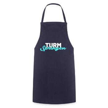Turmspringen logo - Kochschürze - Navy - Vorne - AI Model Male 185 dark (185cm)