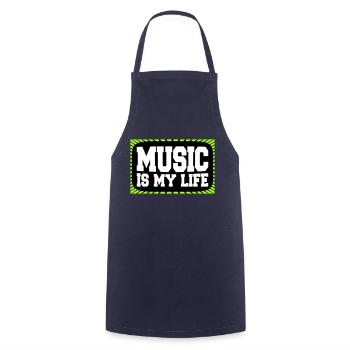 Music Is My Life Musik Ist Mein Leben Liebe Spruch - Cooking Apron - navy - Front - AI Model Male 185 dark (185cm)