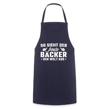 Bester Bäcker der Welt Bäckermeister - Kochschürze - Navy - Vorne - AI Model Male 185 dark (185cm)