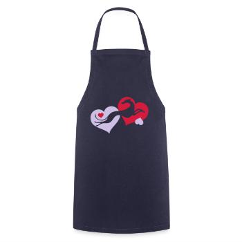 Lévrier Valentin - Tablier de cuisine - marine - Devant - AI Model Male 185 dark (185cm)