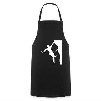 Climbing mountains - Cooking Apron - black - Front - AI Model Male 185 dark (185cm)