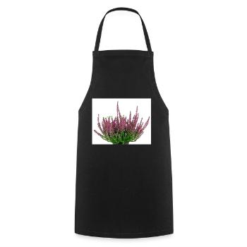 Pagan. Heather Calluna vulgaris - Cooking Apron - black - Front - AI Model Male 185 dark (185cm)