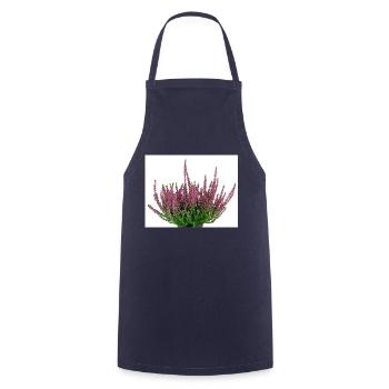 Pagan. Heather Calluna vulgaris - Cooking Apron - navy - Front - AI Model Male 185 dark (185cm)
