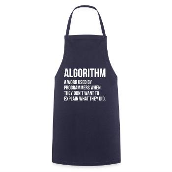 Algorithm Programming Informatic Geschenk - Kochschürze - Navy - Vorne - AI Model Male 185 dark (185cm)