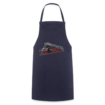 Steam locomotive 03 1010 - Cooking Apron - navy - Front - AI Model Male 185 dark (185cm)