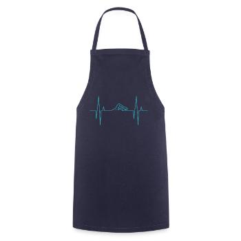 Le nageur - Tablier de cuisine - marine - Devant - AI Model Male 185 dark (185cm)