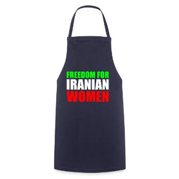 Freedom for iranian women - Kochschürze - Navy - Vorne - AI Model Male 185 dark (185cm)