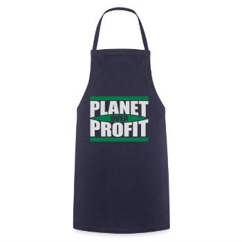 planet over profit Zitat - Kochschürze - Navy - Vorne - AI Model Male 185 dark (185cm)