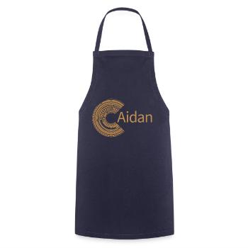 Für Aidan - Kochschürze - Navy - Vorne - AI Model Male 185 dark (185cm)