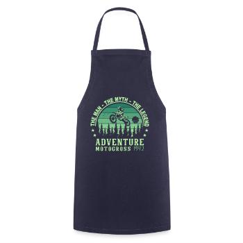 1942 Birthday born in 1942 Retro Vintage - Cooking Apron - navy - Front - AI Model Male 185 dark (185cm)