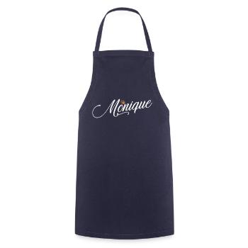 Monique Custom Name for Women Kids Toddlers - - Cooking Apron - navy - Front - AI Model Male 185 dark (185cm)